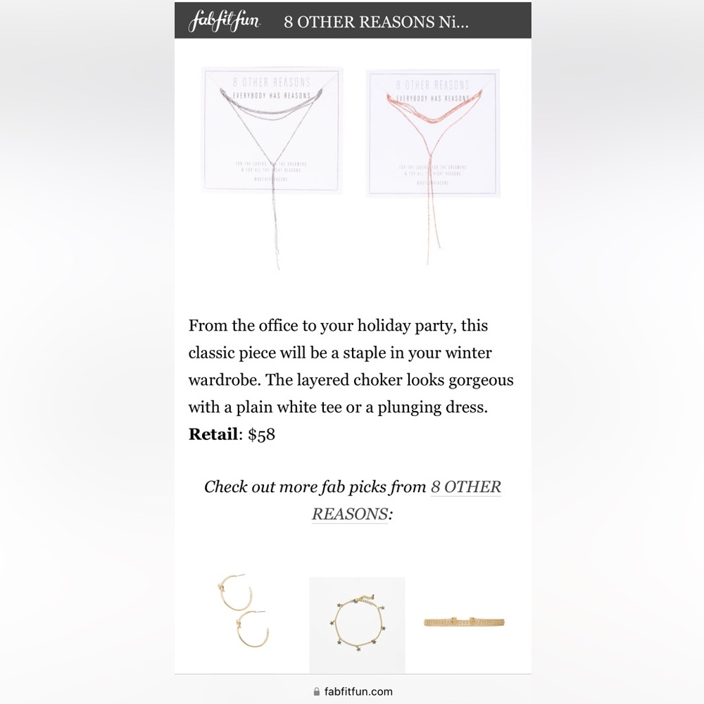 8 OTHER REASONS Nine Lives Choker